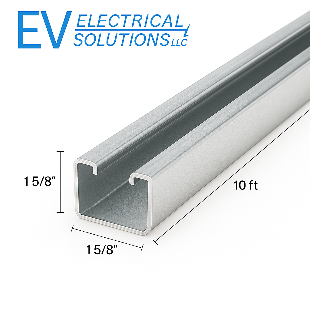 SOLID WALL STRUT CHANNEL 1-5/8″ x 1-5/8″ x 10 FT – 16 GA | EV